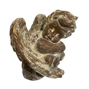 Sleeping Cherub Angel Bust Sculpture
